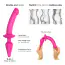 Фаллоимитатор с анальной пробкой Strap-On-Me Switch Plug-In Dildo L, розовый - Фото №3