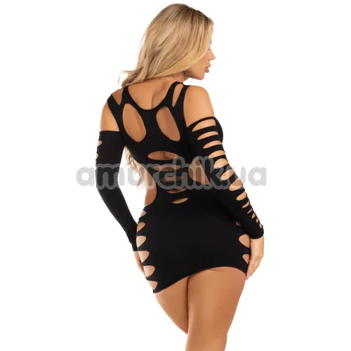 Сукня Leg Avenue Hits Different Shredded Mini Dress, чорна