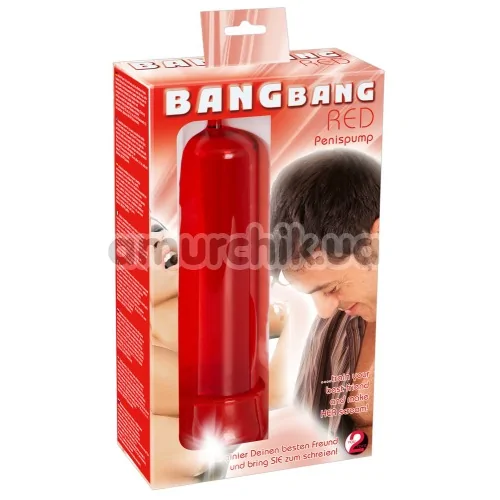 Вакуумная помпа Bang Bang Penispump, красная