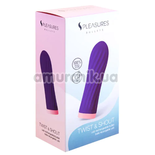 Клиторальный вибратор S Pleasures Bullets Twist & Shout, фиолетовый