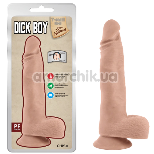 Фаллоимитатор T-Skin Real Dick Boy, телесный