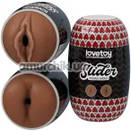 Мастурбатор Lovetoy Slider Double-Ended Masturbator Vagina And Ass, коричневый - Фото №1
