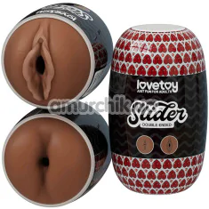 Мастурбатор Lovetoy Slider Double-Ended Masturbator Vagina And Ass, коричневый - Фото №1