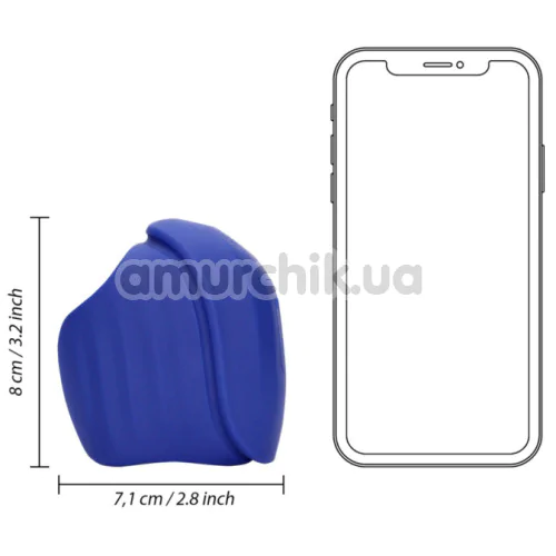 Мастурбатор з вібрацією і пульсацією Loveline Vibrating And Pulse Wave Stroker, синій