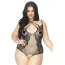 Боди Leg Avenue Net And Lace Crotchless Teddy, черное - Фото №4