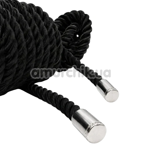 Мотузка для бондажу DS Fetish Silk 10 м, чорна