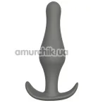 Анальна пробка Cheeky Love Silicone Plug With T-Handle L, сіра - Фото №1