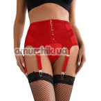 Комплект Star Night Crotchet Garter Belt, червоний: пояс для панчіх + трусики-стрінги - Фото №1