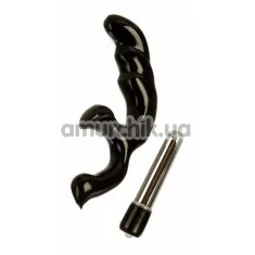 Анально-вагинально-клиторальный вибростимулятор Ultimate Satisfier Black - Фото №1