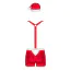 Костюм Санты Obsessive Mr Claus Set, красный: трусы с подтяжками + шапка - Фото №6