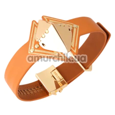 Ошейник с поводком Lockink Posture Leather Collar, коричневый - Фото №1