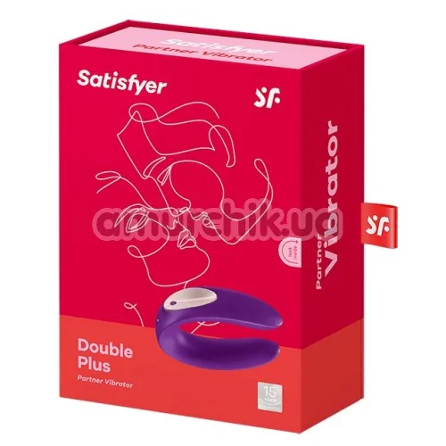 Вібратор Satisfyer Double Plus, фіолетовий