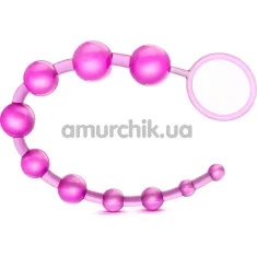 Анальная цепочка B Yours Basic Beads, розовая - Фото №1