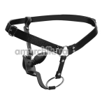 Трусы мужские с анальной пробкой Strict Male Harness With Silicone Anal Plug, черные - Фото №1