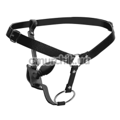 Трусы мужские с анальной пробкой Strict Male Harness With Silicone Anal Plug, черные - Фото №1