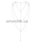 Прикраса для тіла Bijoux Indiscrets The Magnifique Collection Back and Cleavage Chain, срібна - Фото №1