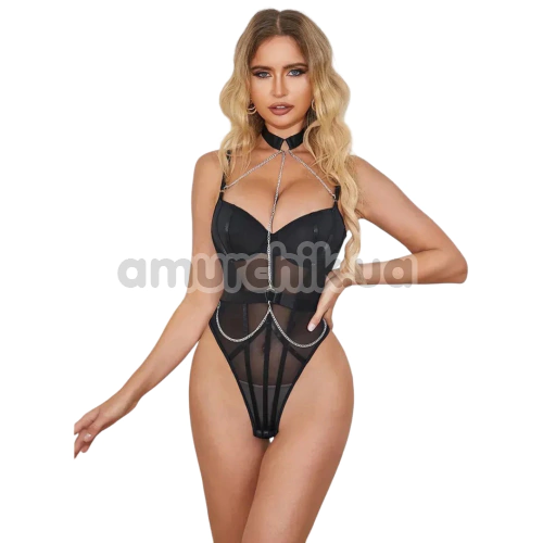 Боди Star Night Collar Chain Mesh Teddy, черное