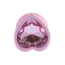 Анальная пробка с розовым кристаллом Matrix Mont Candy Pink Heart Gem Plug M, розовая - Фото №2