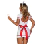 Костюм медсестры JSY Sexy Lingerie 8016, бело-красный: платье + трусики-стринги + головной убор + пояс + стетоскоп - Фото №5