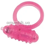 Виброкольцо Silicone Soft Cock Ring Vibro розовое - Фото №1