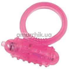 Виброкольцо Silicone Soft Cock Ring Vibro розовое - Фото №1