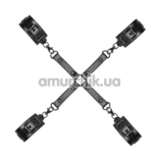 Фіксатори для рук і ніг Bedroom Fantasies Hogtie & Cuffs Set 4-Way Restraint Set, чорні - Фото №1