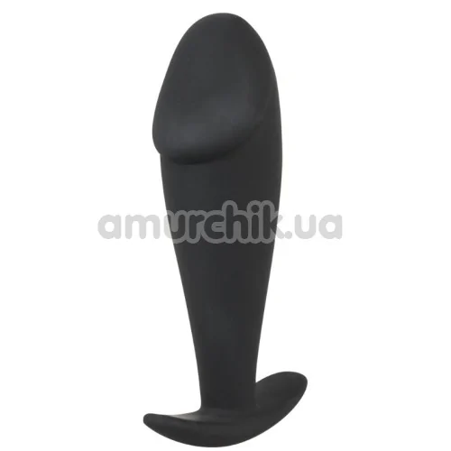 Анальная пробка Black Velvets Silicone Plug, черная - Фото №1
