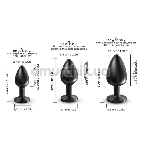 Анальная пробка Dorcel Onix Plug M, черная