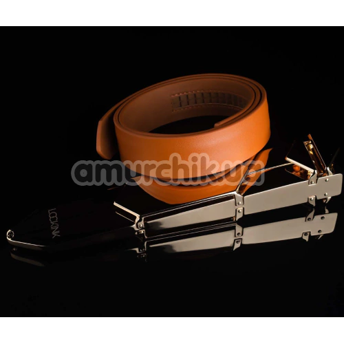 Шлепалка Lockink Adjustable Slapper For Impact Play, коричневая