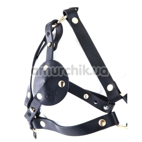 Комплект Lockink Sevanda Queen Sheba Set, черно-розовый: портупея + страпон-гартеры + фаллоимитатор