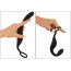 Вибростимулятор простаты с эрекционным кольцом Black Velvets Cock Ring With RC Butt Plug, черный - Фото №9
