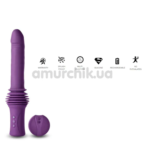Вибратор с толчками и подогревом Inya Super Stroker, фиолетовый