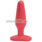 Анальная пробка Non-Skid Butt Plug Slim Medium, красная - Фото №1