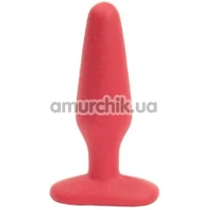 Анальная пробка Non-Skid Butt Plug Slim Medium, красная - Фото №1