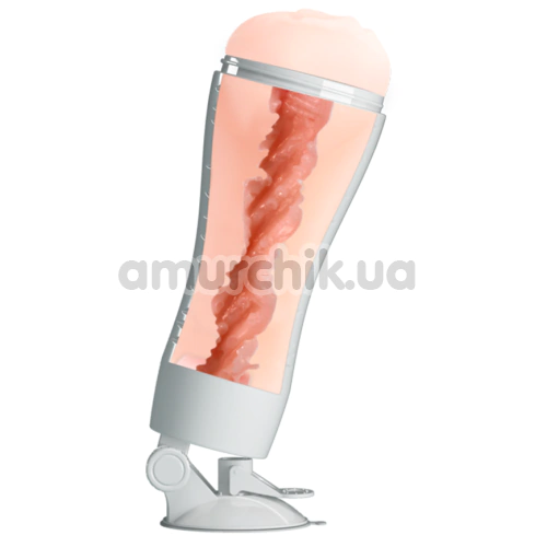 Мастурбатор з вібрацією Crazy Bull Flora Vagina 00900T48Z, білий