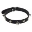 Ошейник с тремя колечками sLash SUB Leather Choker, черный - Фото №1