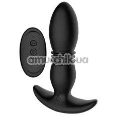 Анальная пробка с вибрацией и толчками Beast in Black Pinpoint Probe, черная - Фото №1