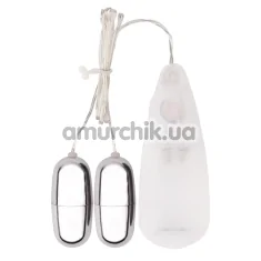 Віброкуля Hi-Basic Dual Delight Vibrating Bullets 2 шт, біла - Фото №1