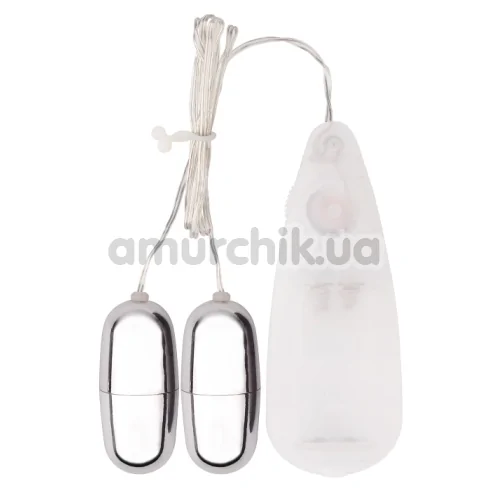 Вибропуля Hi-Basic Dual Delight Vibrating Bullets 2 шт, белая - Фото №1
