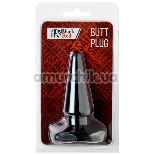 Анальна пробка Black & Red Butt Plug, чорна