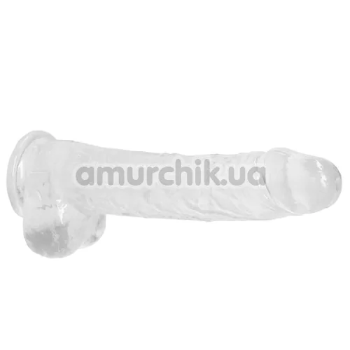 Фаллоимитатор Realrock Crystal Clear Dildo Realistic 9, прозрачный