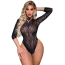 Боді Star Night Zebra Mesh Bodysuit, чорне - Фото №1