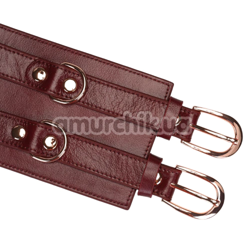 Бондажний пояс Liebe Seele Wine Red Leather Bondage Waist Belt M, бордовий