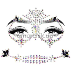 Прикраса для обличчя Leg Avenue Calavera Skeleton Face Jewels Sticker, райдужна - Фото №1