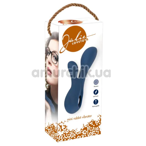 Вибратор Julie Lovetoys Mini Rabbit Vibrator, синий