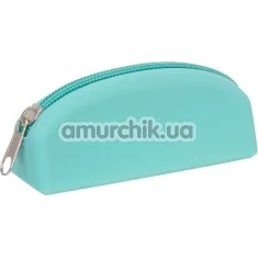 Сумка для хранения секс-игрушек PowerBullet Silicone Storage Zippered Bag, бирюзовая - Фото №1