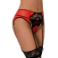 Комплект Star Night Tender Bow Mesh Garter Belt, червоний: пояс для панчіх + трусики-стрінги - Фото №4