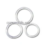 Набір ерекційних кілець Cock And Ball Rings, 3 шт прозорий - Фото №1