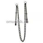 Затискачі для сосків довгі з ланцюжком Lucky Bay Nipple Play Chain, чорні - Фото №1