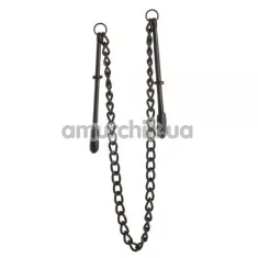 Затискачі для сосків довгі з ланцюжком Lucky Bay Nipple Play Chain, чорні - Фото №1